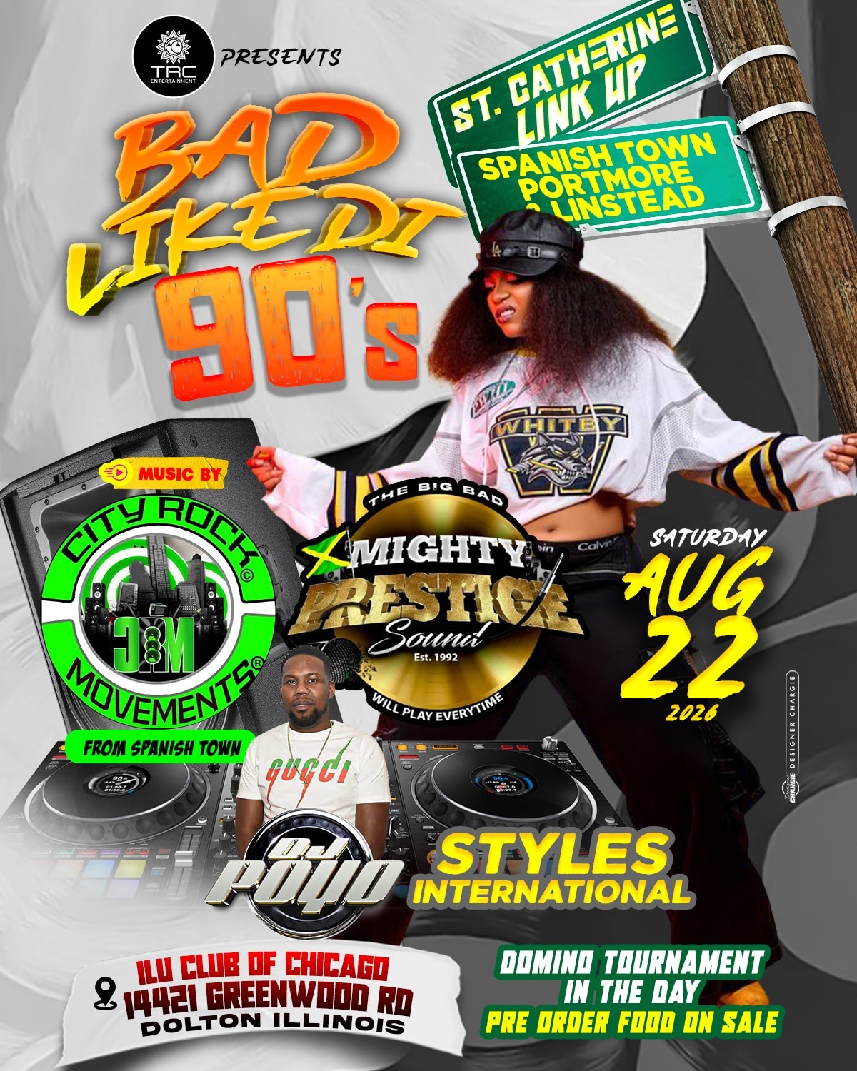 Bad Like Di 90's event flyer