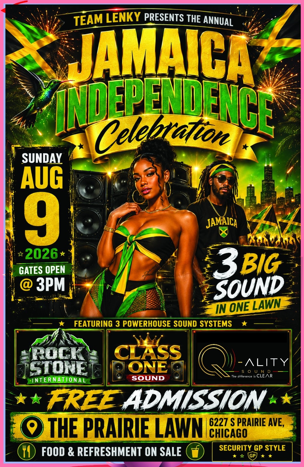 Jamaica Independence Celebration event flyer