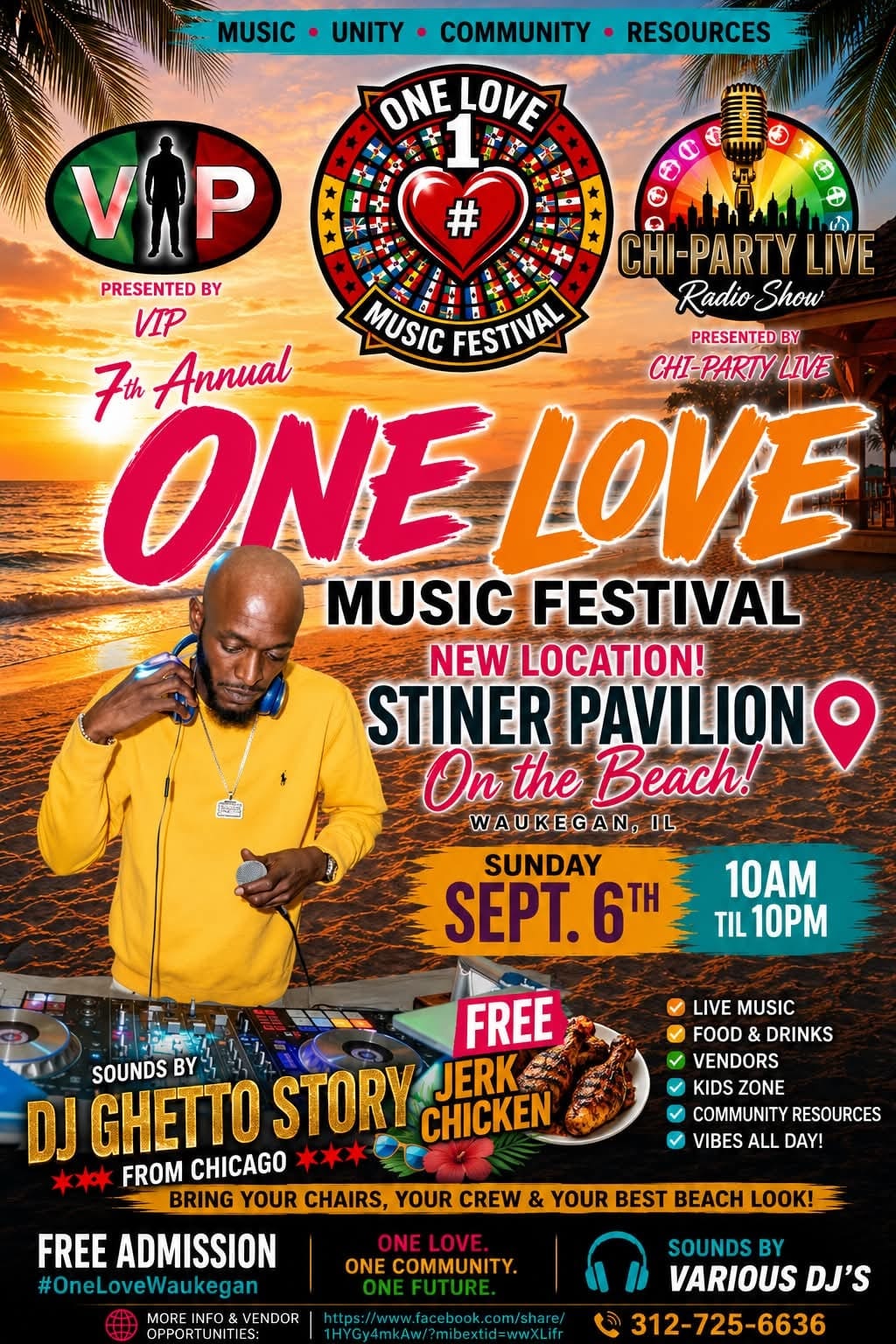 7th Annual One Love Music Festival event flyer