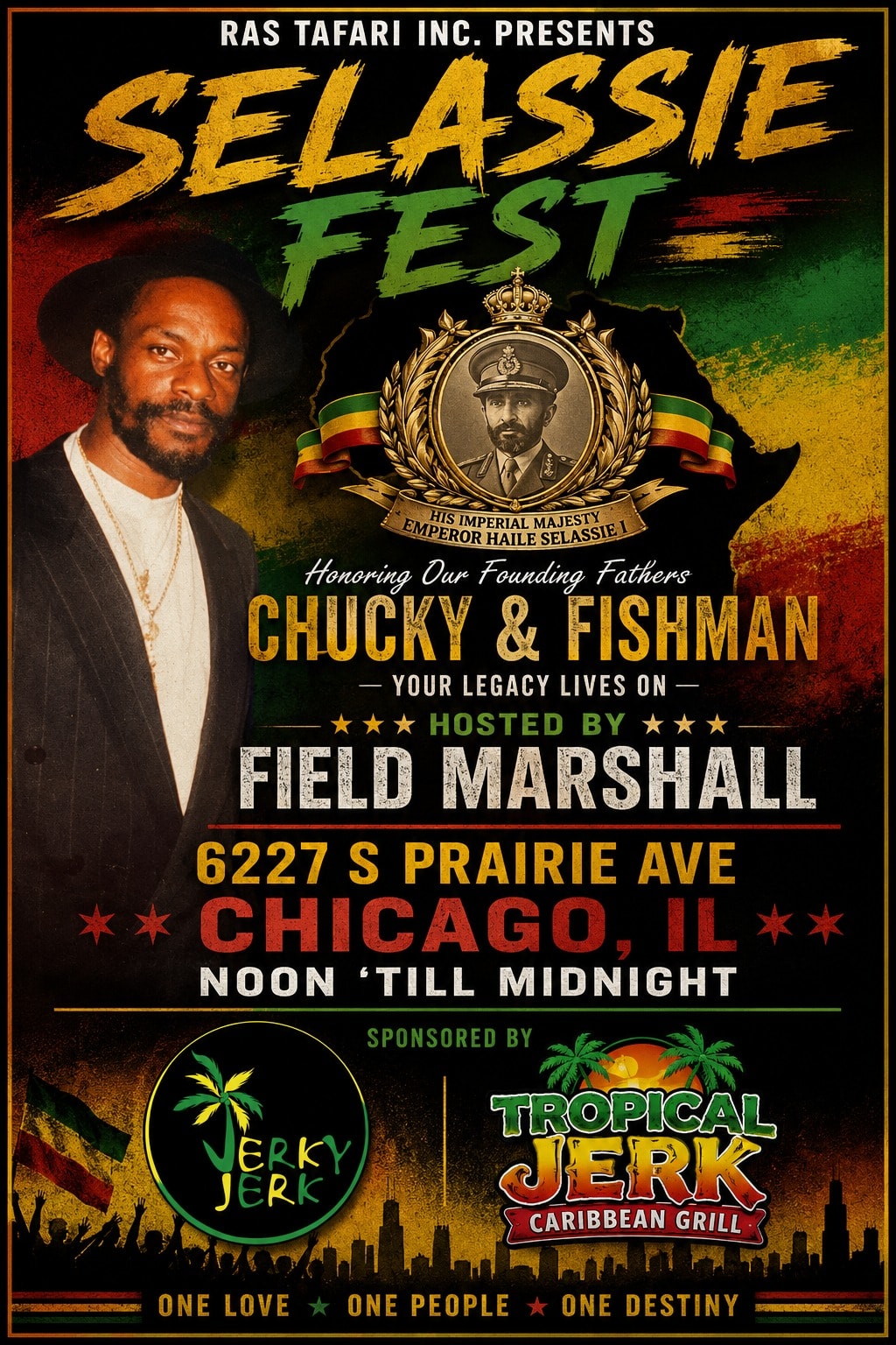 Selassie Fest event flyer